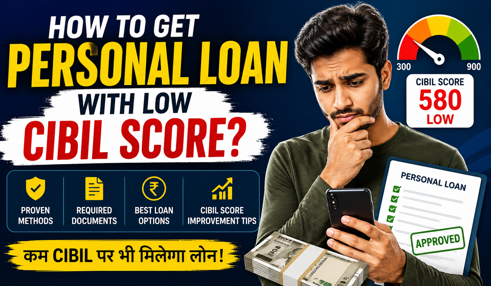 How to Get a Personal Loan with a Low CIBIL Score in India?