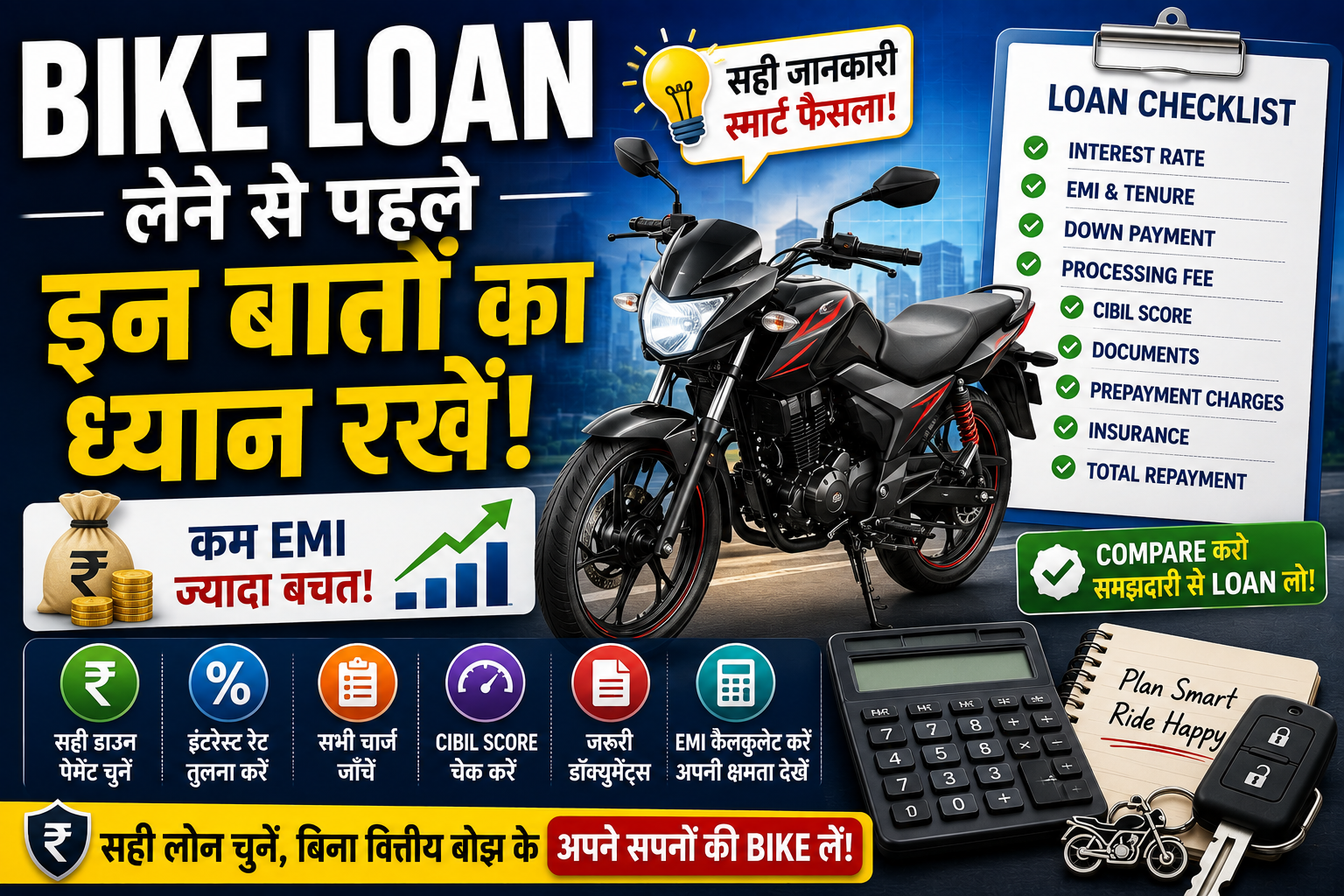 Bike Loan Guide: 15 Things to Check Before Taking a Two-Wheeler Loan