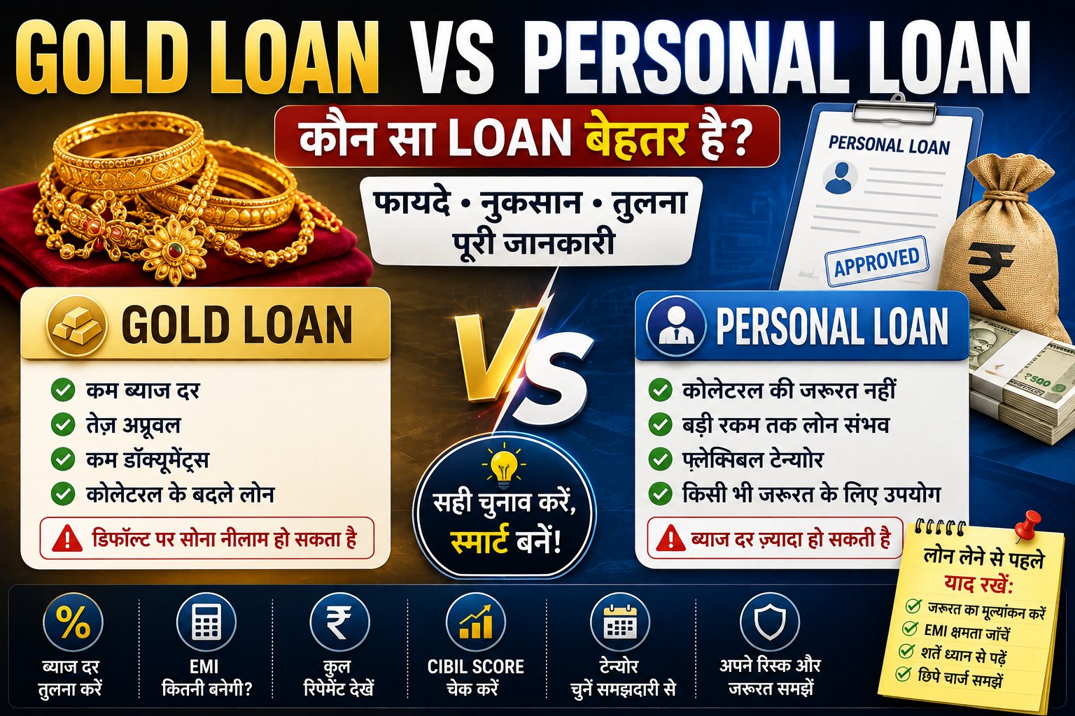 Gold Loan vs Personal Loan: Which Loan Is Better for You?