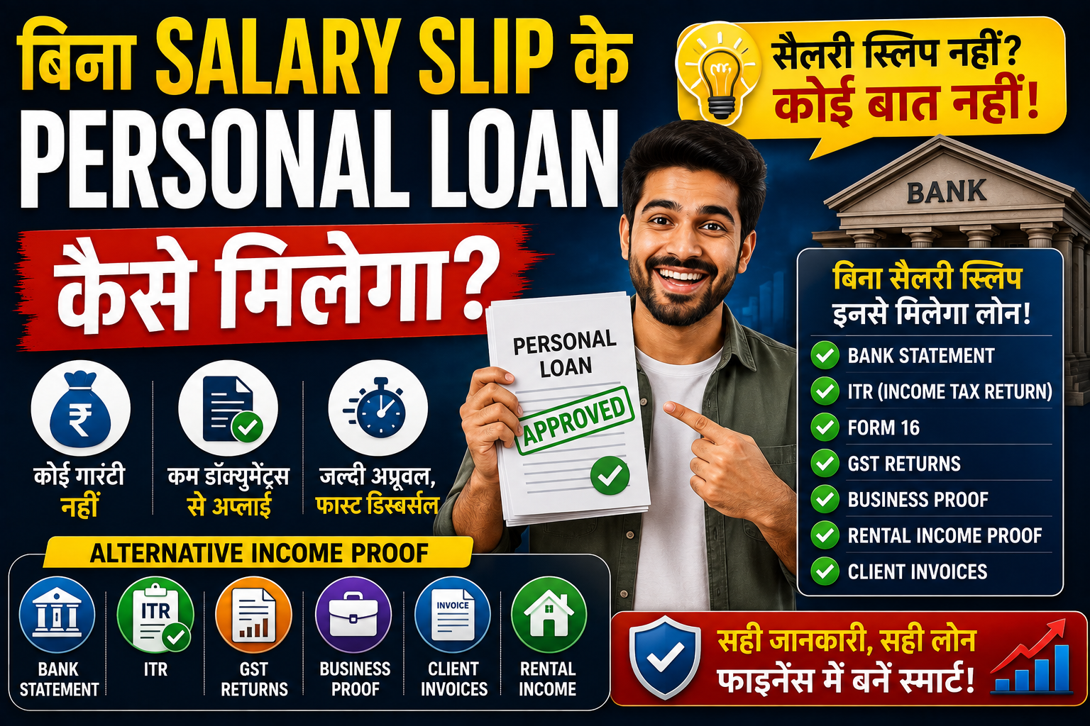 How to Get a Personal Loan Without a Salary Slip
